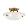 5_Oasis 12" Wide Antique Brass Bowl Ceiling Light more views