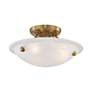 6_Oasis 12" Wide Antique Brass Bowl Ceiling Light more views