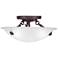 Oasis 12" Wide Bronze Bowl Ceiling Light w/ Alabaster Glass