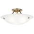 Oasis 16" Wide Antique Brass Bowl Ceiling Light