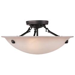 Oasis 16" Wide Bronze Bowl Ceiling Light