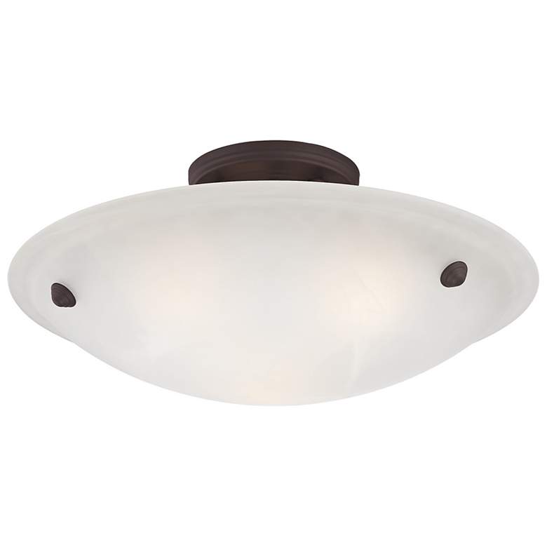 Image 6 Oasis 16" Wide Bronze Bowl Ceiling Light more views