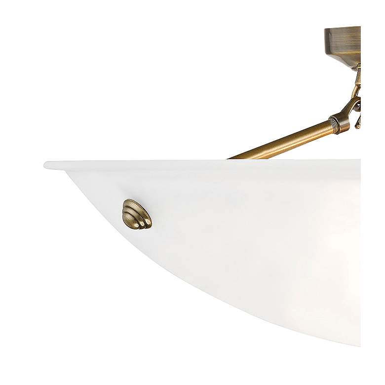 Image 4 Oasis 20" Wide Antique Brass Bowl Ceiling Light more views