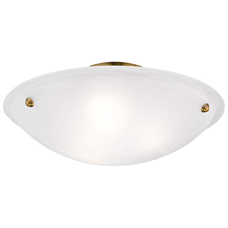 Image 7 Oasis 20" Wide Antique Brass Bowl Ceiling Light more views