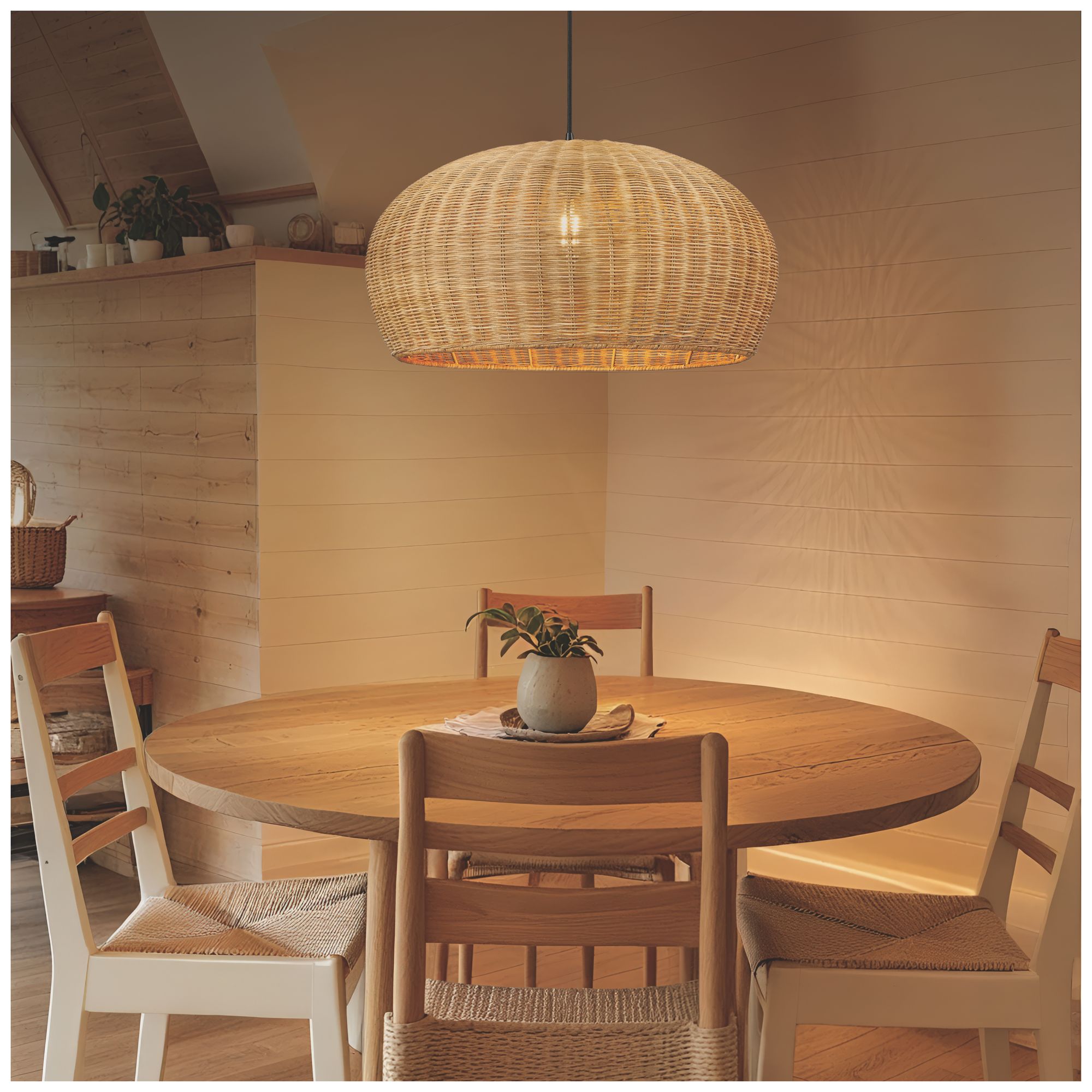 Image 3 Oasis 22" Wide Matte Black Cord Hung Pendant more views