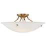 2_Oasis 24" Wide Antique Brass Bowl Ceiling Light