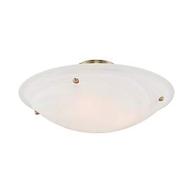 Image5 of Oasis 24" Wide Antique Brass Bowl Ceiling Light more views