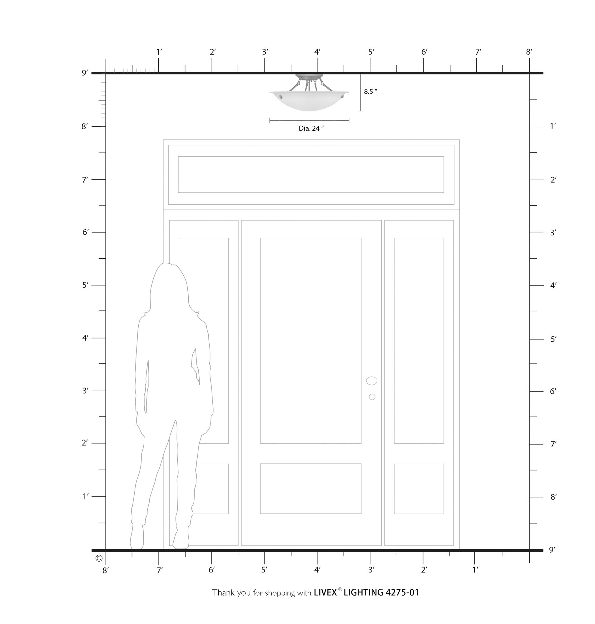 Oasis 24" Wide Antique Brass Bowl Ceiling Light