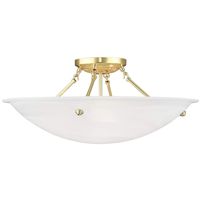 Image 3 Oasis 24" Wide Polished Brass Celling Light