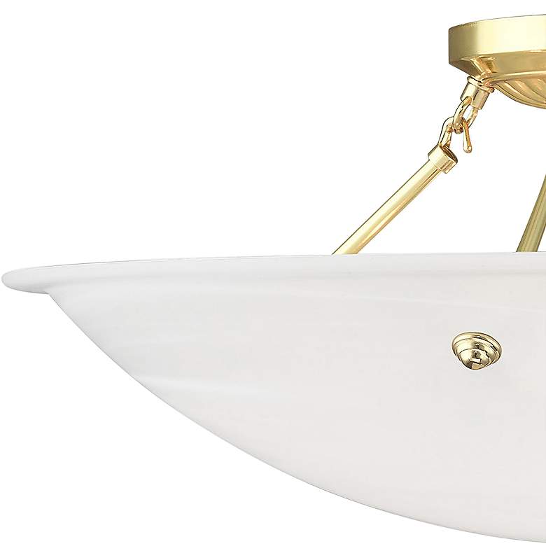 Image 4 Oasis 24" Wide Polished Brass Celling Light more views