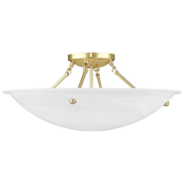 Image 5 Oasis 24" Wide Polished Brass Celling Light more views