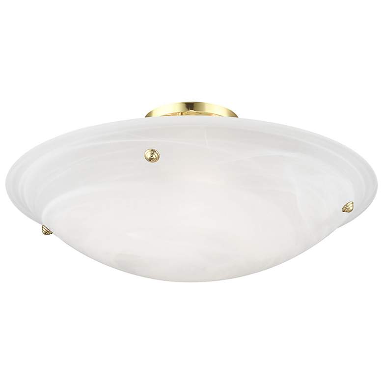Image 6 Oasis 24" Wide Polished Brass Celling Light more views