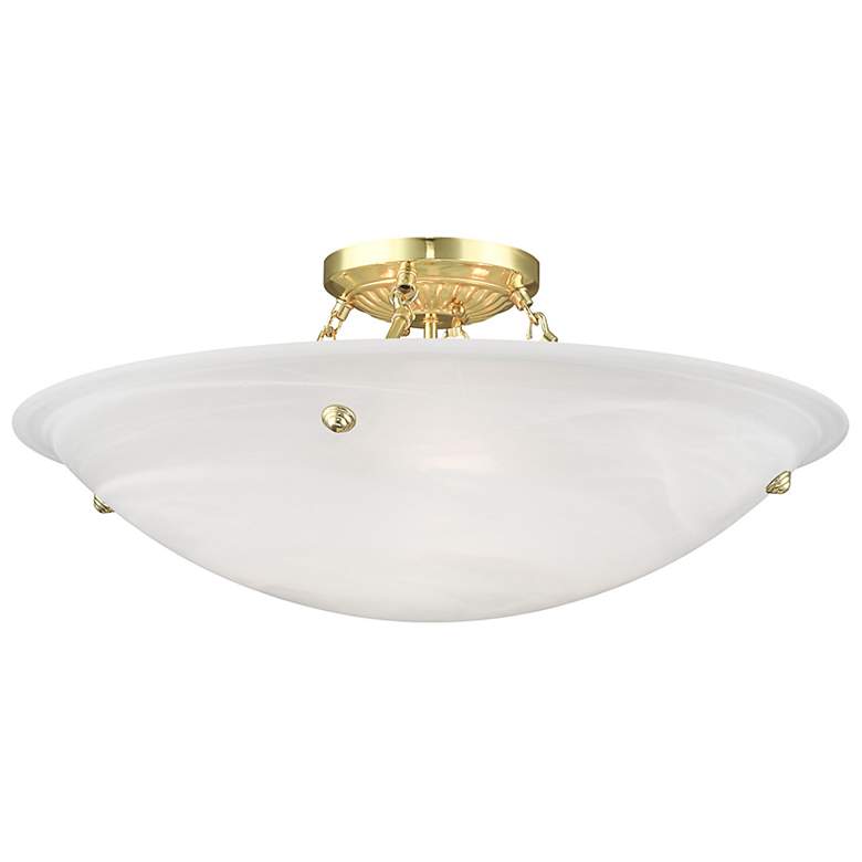 Image 7 Oasis 24" Wide Polished Brass Celling Light more views