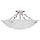 Oasis 24"W Brushed Nickel Ceiling Light w/ Alabaster Glass