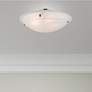 2_Oasis 24"W Brushed Nickel Ceiling Light w/ Alabaster Glass