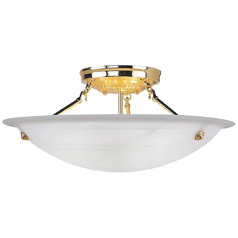 Image 3 Oasis 3 Light Polished Brass Ceiling Mount