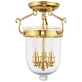 Image5 of Oasis 3 Light Polished Brass Ceiling Mount more views