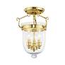 5_Oasis 3 Light Polished Brass Ceiling Mount more views