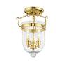 6_Oasis 3 Light Polished Brass Ceiling Mount more views