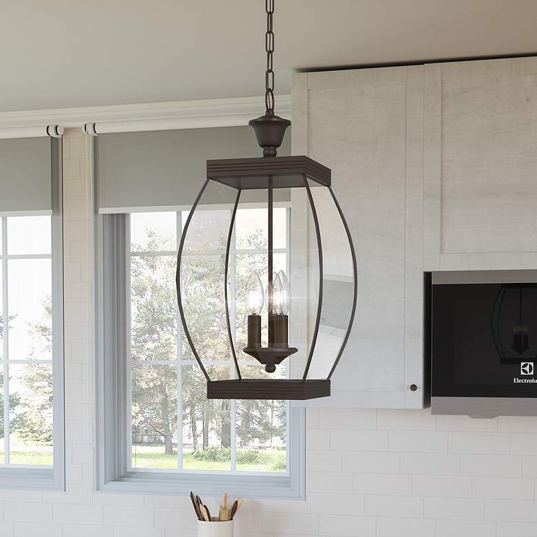 Image 1 Oasis 3-Lt Medici Bronze Mini Pendant