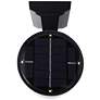 2_Oasis 6" High Black Cylindrical Solar LED Outdoor Wall Light more views