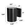 3_Oasis 6" High Black Cylindrical Solar LED Outdoor Wall Light more views