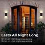 7_Oasis 6" High Black Cylindrical Solar LED Outdoor Wall Light more views