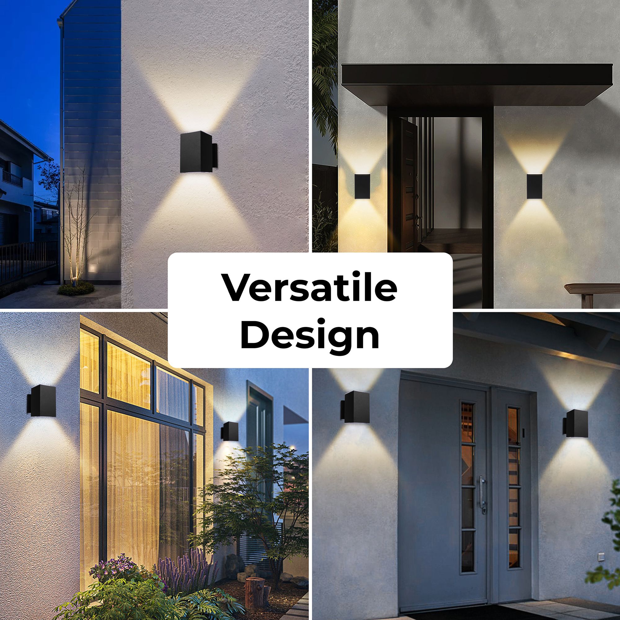 Oasis 6" High Black Rectangular Solar LED Outdoor Wall Light