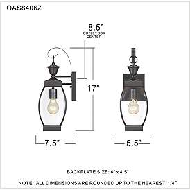 Image5 of Oasis Bronze Outdoor Wall Lantern more views