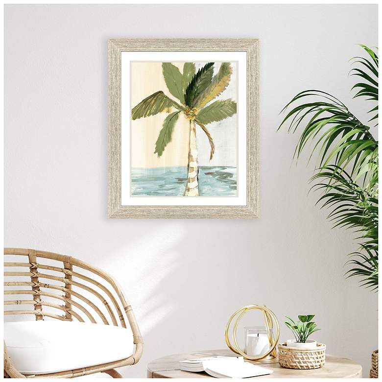 Image 4 Oasis Palm II 30"W x 36"H Framed Art more views