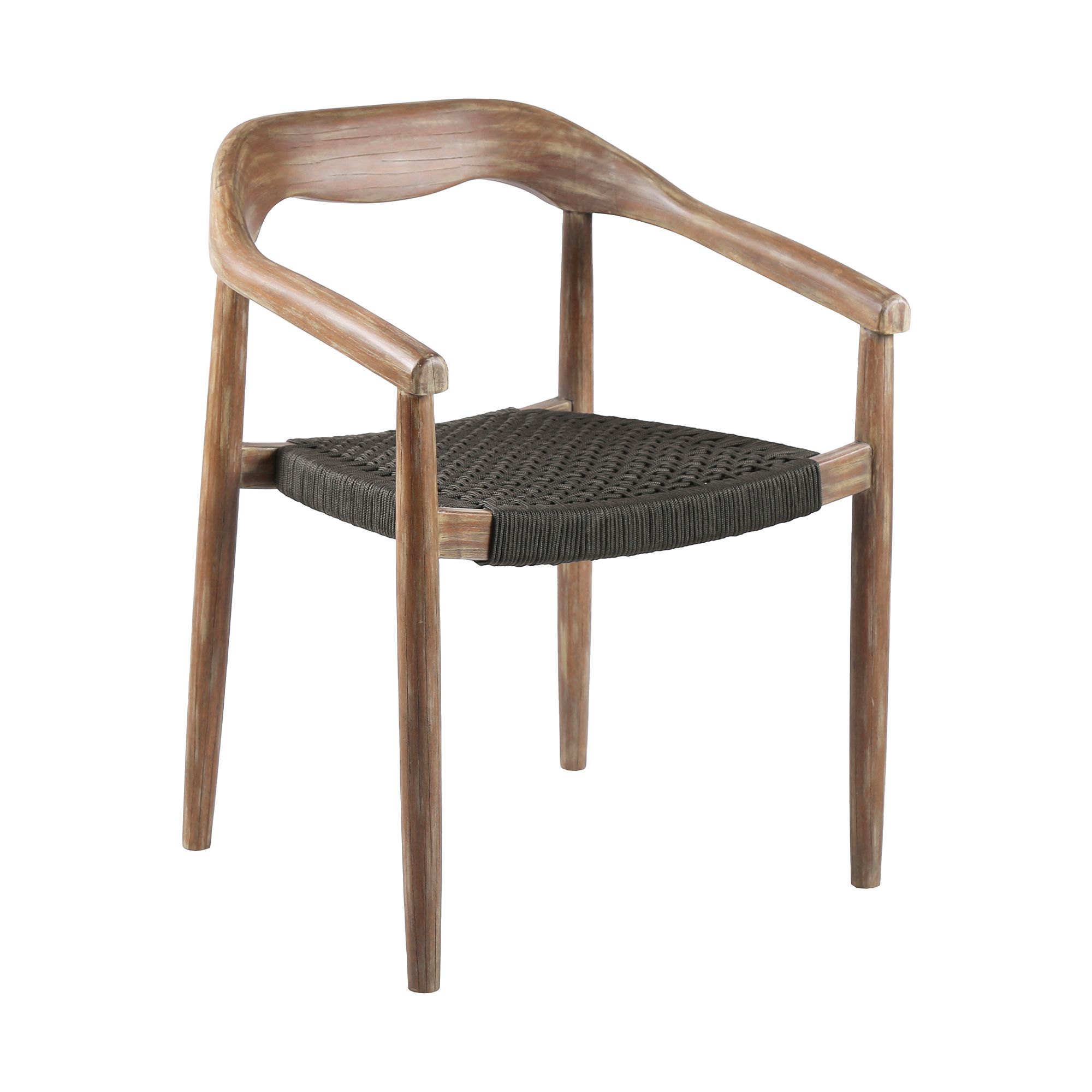 Image 3 Oasis Santo 5 Piece Outdoor Round Dining Set in Eucalyptus Wood and Rope more views