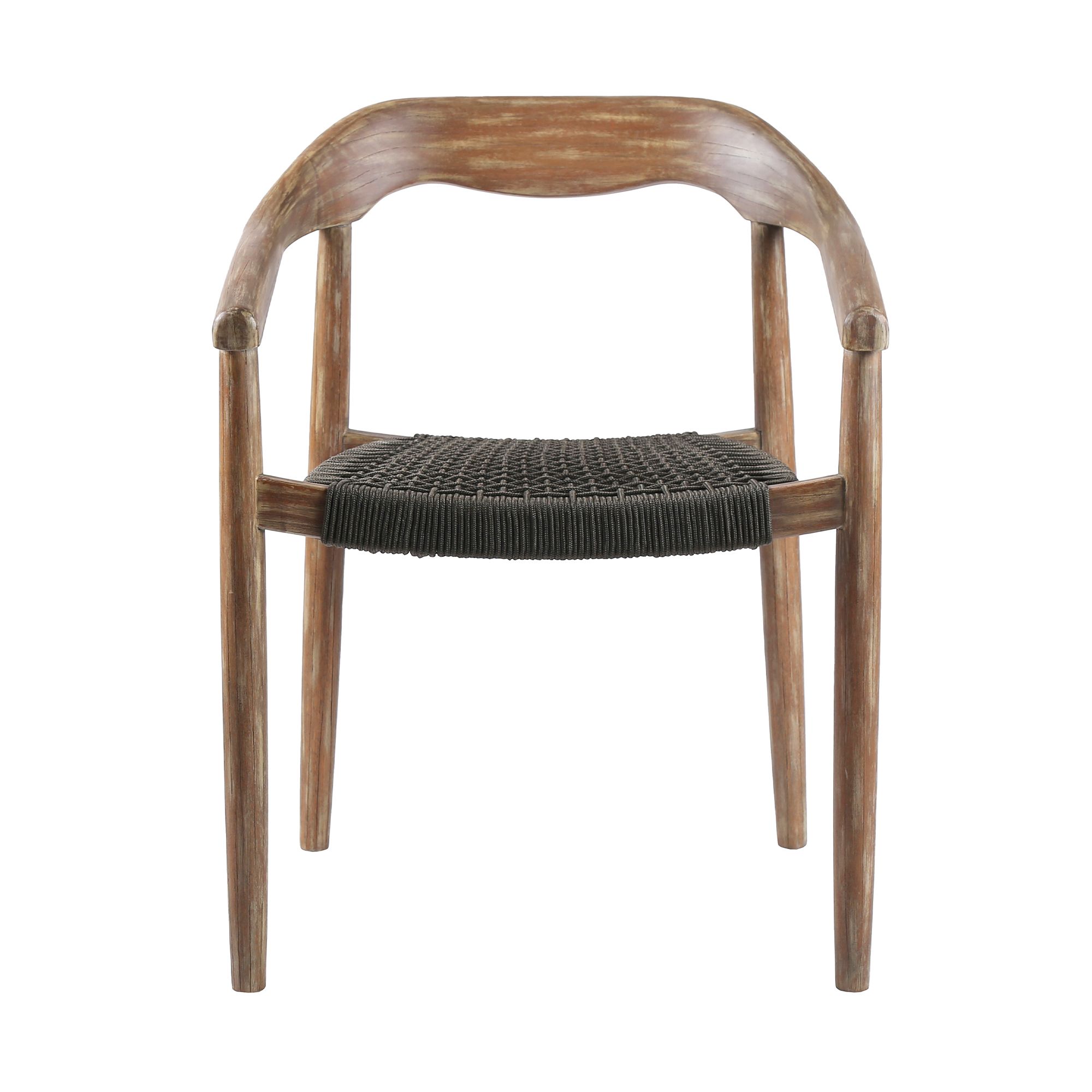 Image 4 Oasis Santo 5 Piece Outdoor Round Dining Set in Eucalyptus Wood and Rope more views