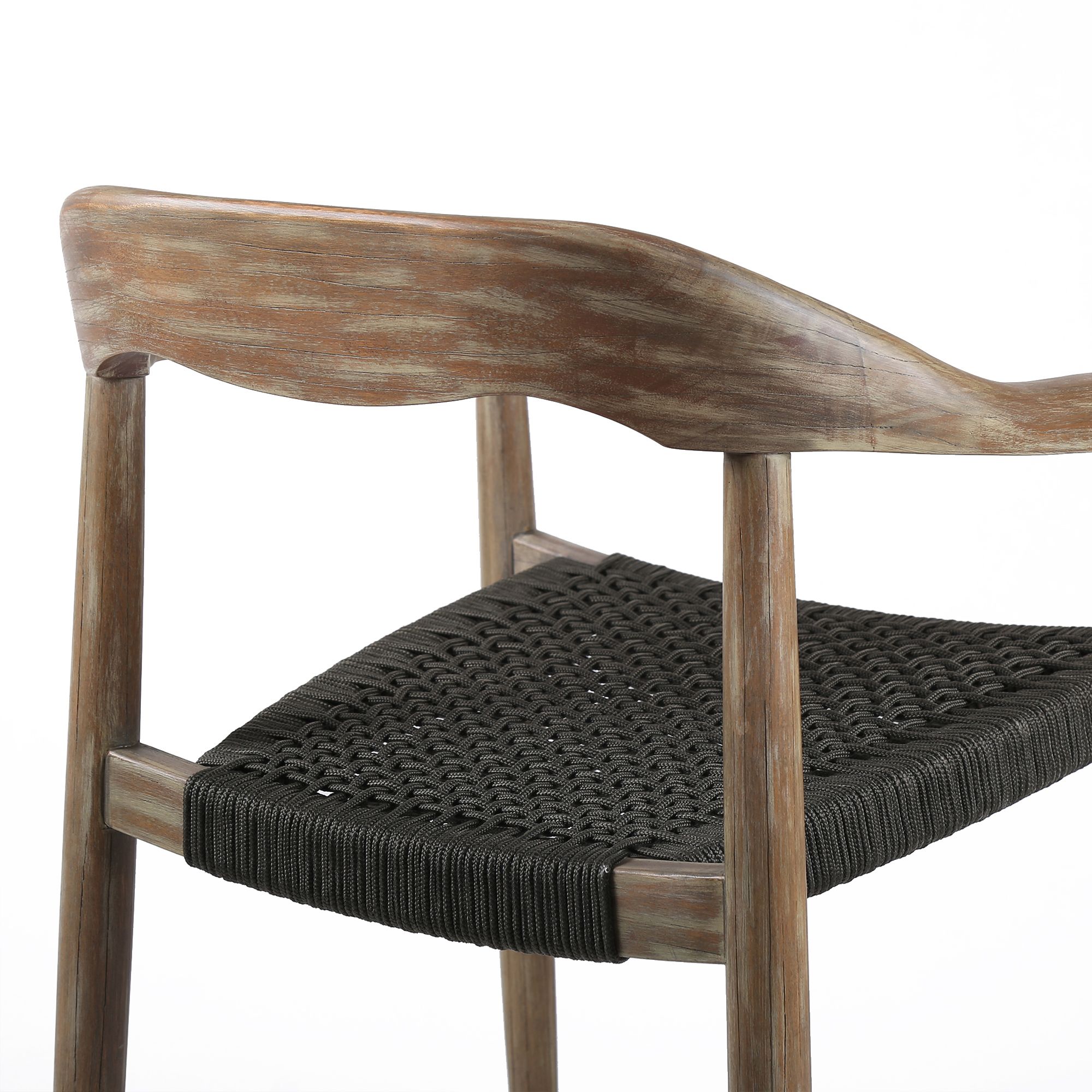 Image 6 Oasis Santo 5 Piece Outdoor Round Dining Set in Eucalyptus Wood and Rope more views