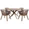 Oasis Tutti Frutti 5 Pc Dining Set in Eucalyptus Wood, Rope, Cushions