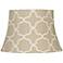 Oatmeal and White Quatrefoil Bell Lamp Shade 10x14x9.5 (Uno)