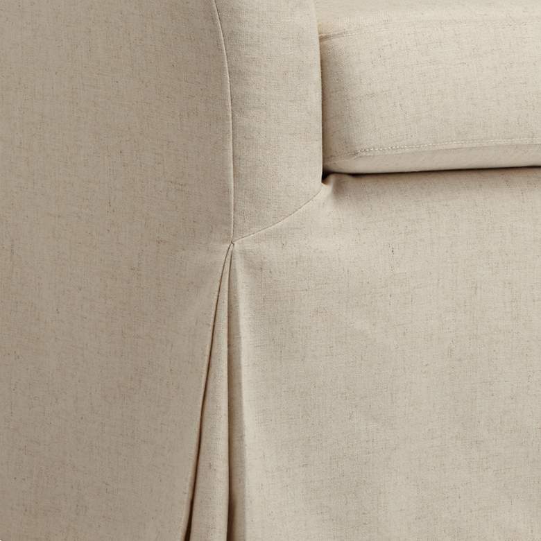 Image 3 Oatmeal Fabric Slipcover for Pomona Collection Accent Chairs more views