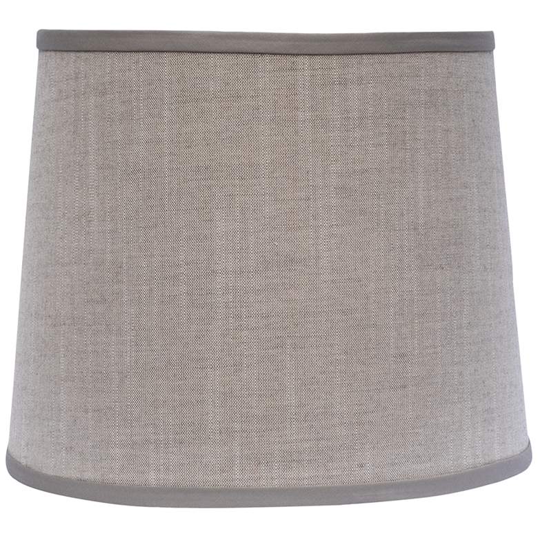 Image 1 Oatmeal Gray Drum Lamp Shade 10x12x10 (Spider)