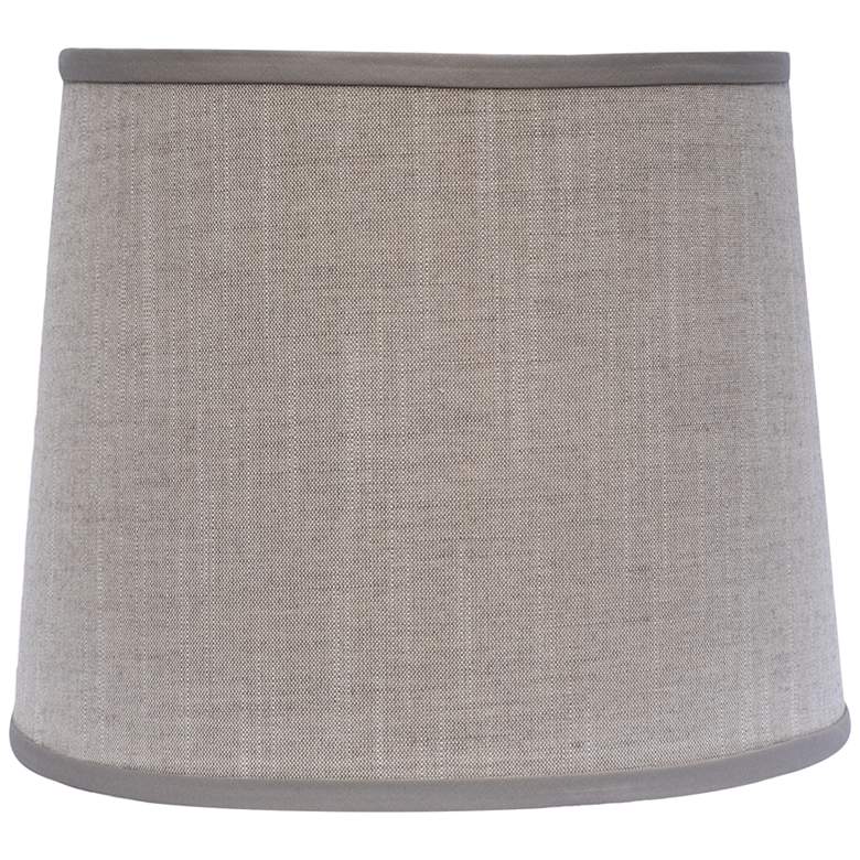 Image 1 Oatmeal Gray Drum Lamp Shade 12x14x11 (Spider)