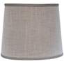 Oatmeal Gray Drum Lamp Shade 12x14x11 (Spider)