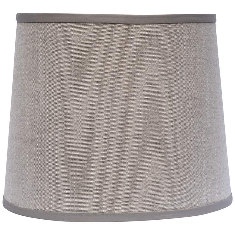 Image 1 Oatmeal Gray Drum Lamp Shade 14x16x13 (Spider)