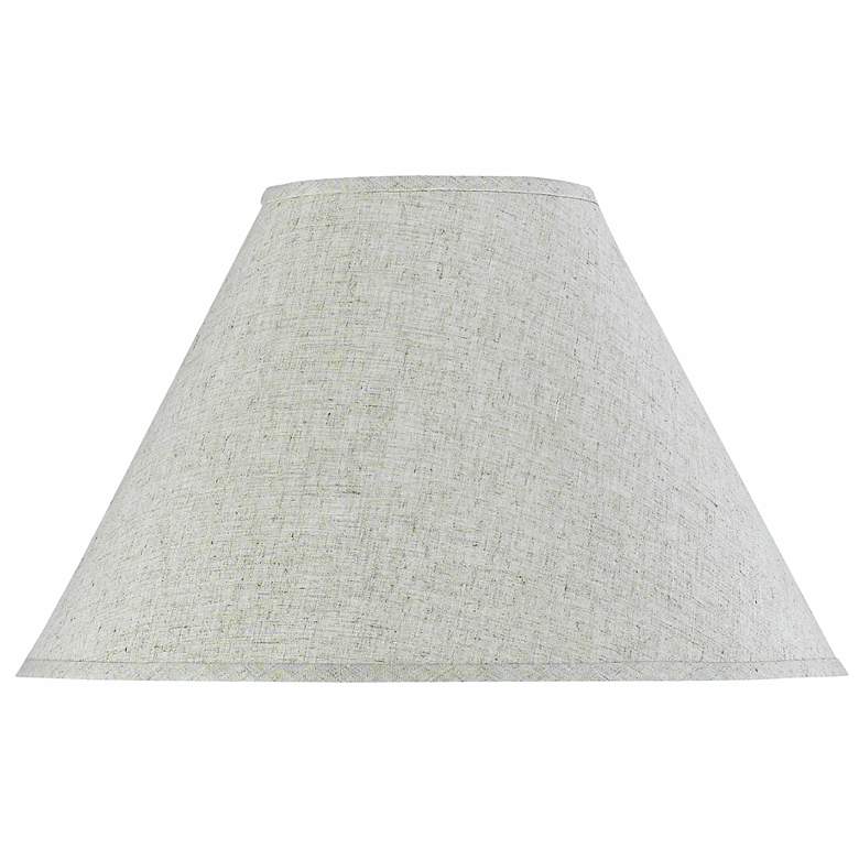Image 1 Oatmeal Gray Round Empire Lamp Shade 7x18x12 (Spider)