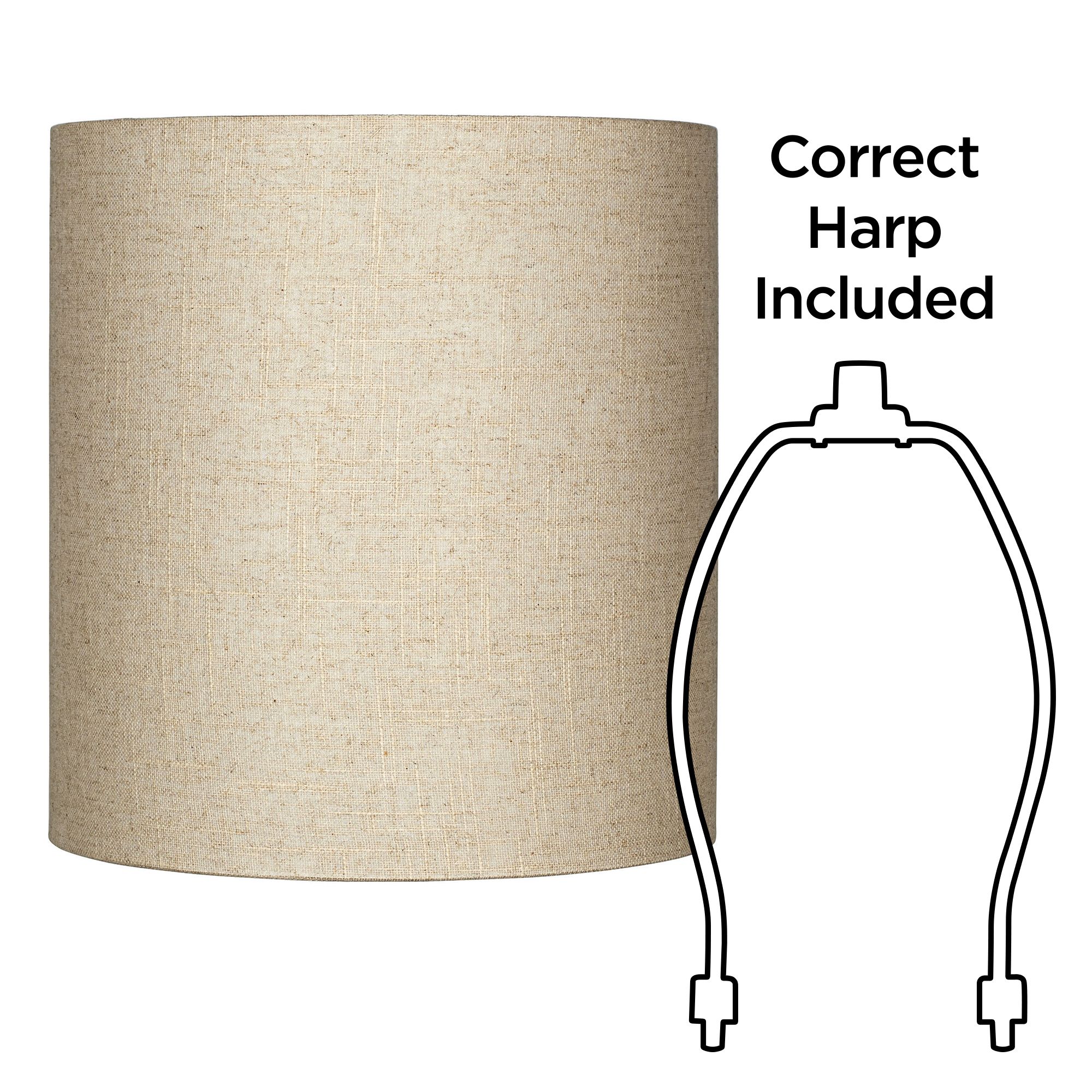 tall linen lamp shade