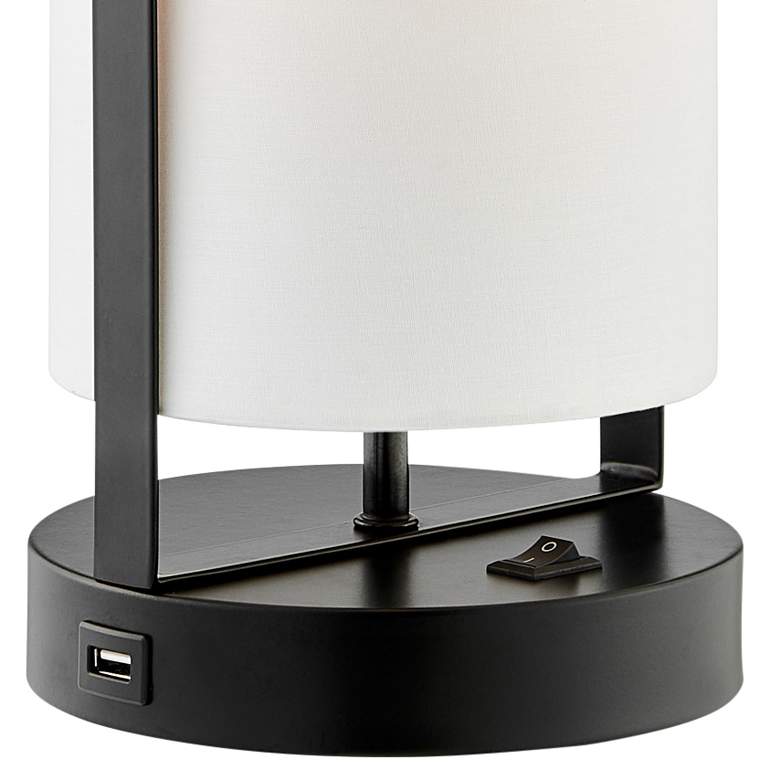 Obelia 14 inchH Black Accent Table Lamps Set of 2 with USB Ports more views