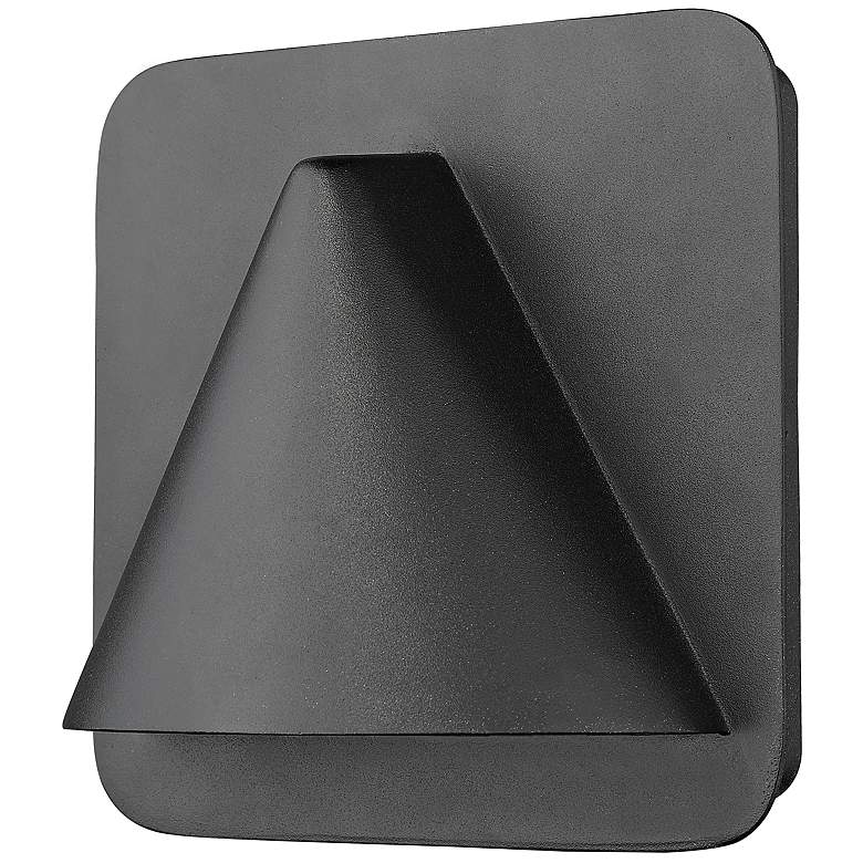 Image 6 Obelisk 6 1/4" High Black Half Cone LED Outdoor Wall Light more views