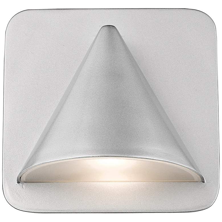Image 1 Obelisk 6 1/4" High Silver LED Outdoor Wall Light