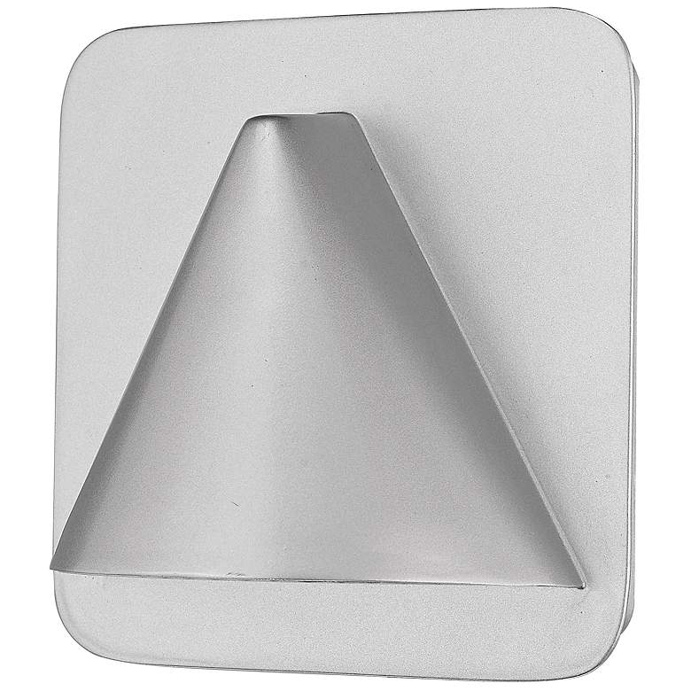 Image 2 Obelisk 6 1/4" High Silver LED Outdoor Wall Light more views