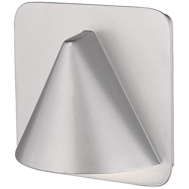 Image 3 Obelisk 6 1/4" High Silver LED Outdoor Wall Light more views