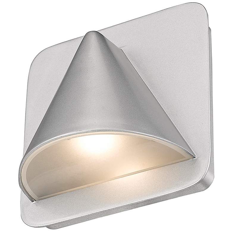 Image 4 Obelisk 6 1/4" High Silver LED Outdoor Wall Light more views
