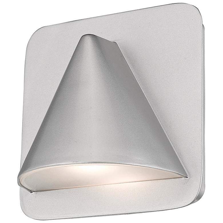 Image 5 Obelisk 6 1/4" High Silver LED Outdoor Wall Light more views