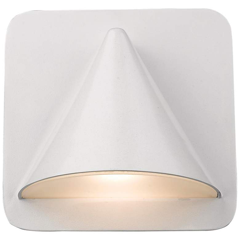 Image 1 Obelisk 6 1/4" High White LED Outdoor Wall Light